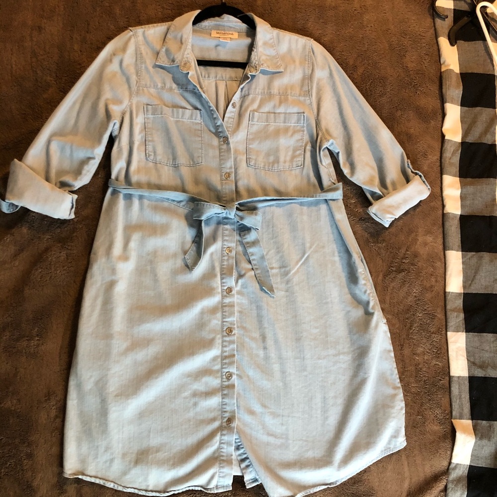 Motherhood Maternity Denim Dress